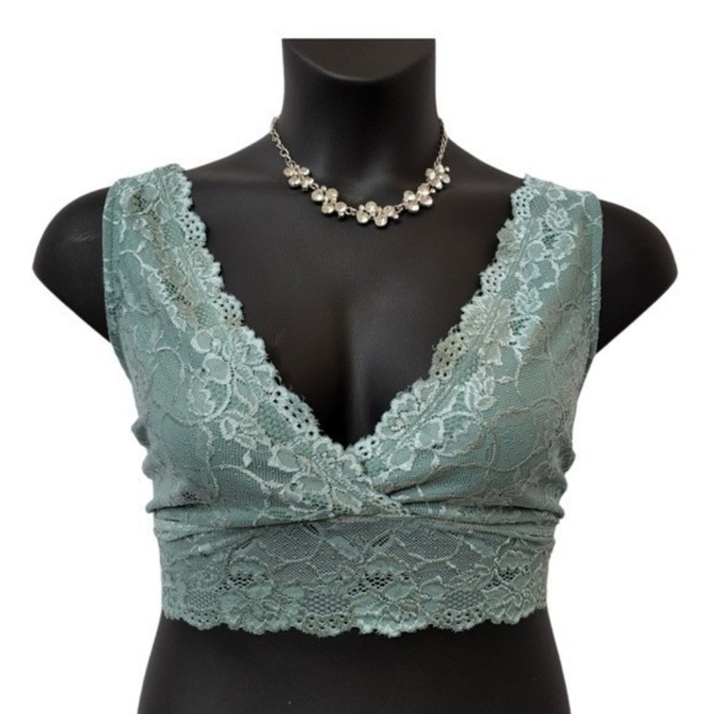 NWT Sage Green Lace Bralette, Stretchy, Sizes 2xl and 3xl